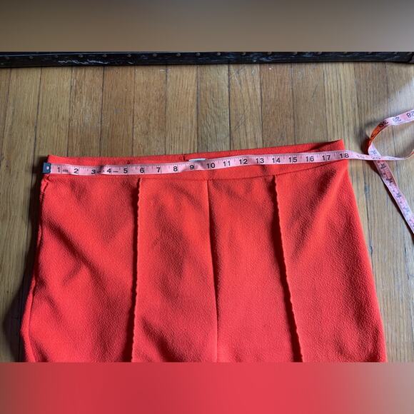 70s Vintage Double Knit Bright Orange Polyester Kick Flares - Picture 10 of 13